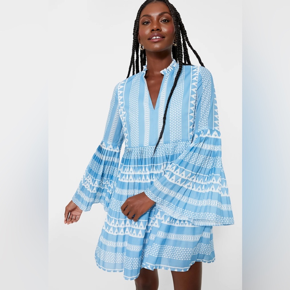 Tuckernuck Hyacinth House Bell Sleeve Printed Dress - Picture 1 of 8